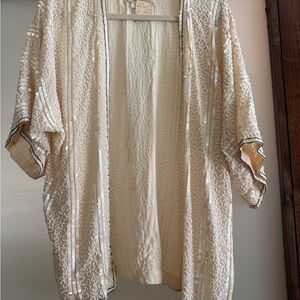 Vintage Argenti Sequin Embellished Kimono Cardigan